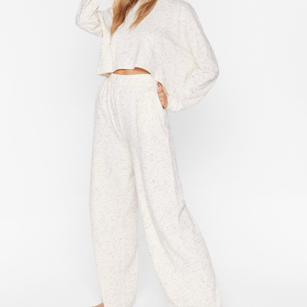 Nasty gal heather oatmeal lounge set